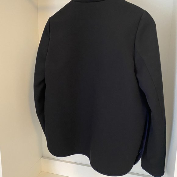 J. Crew Tipped Twill Black Blazer Jacket with Mandarin Collar - Picture 4 of 4